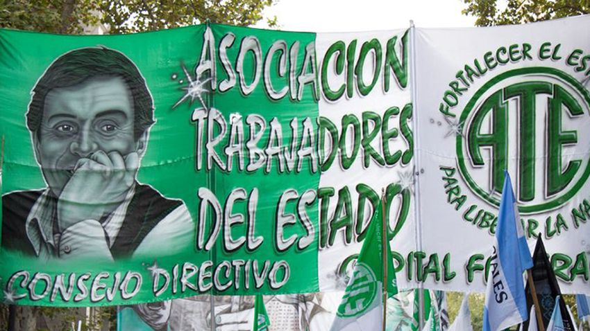 Barroetaveña y Bielli, con autoridades de ATE Capital en la Legislatura