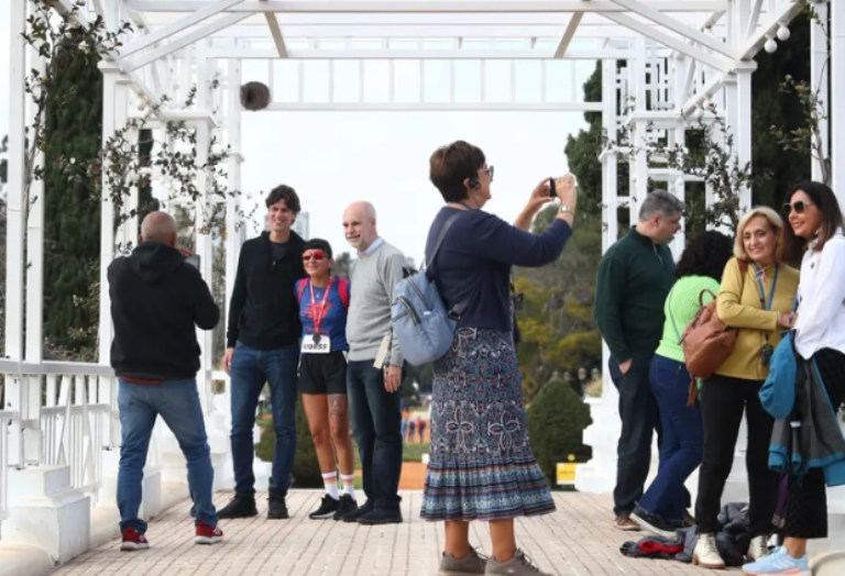 Larreta y Lousteau juntos en una actividad en Palermo