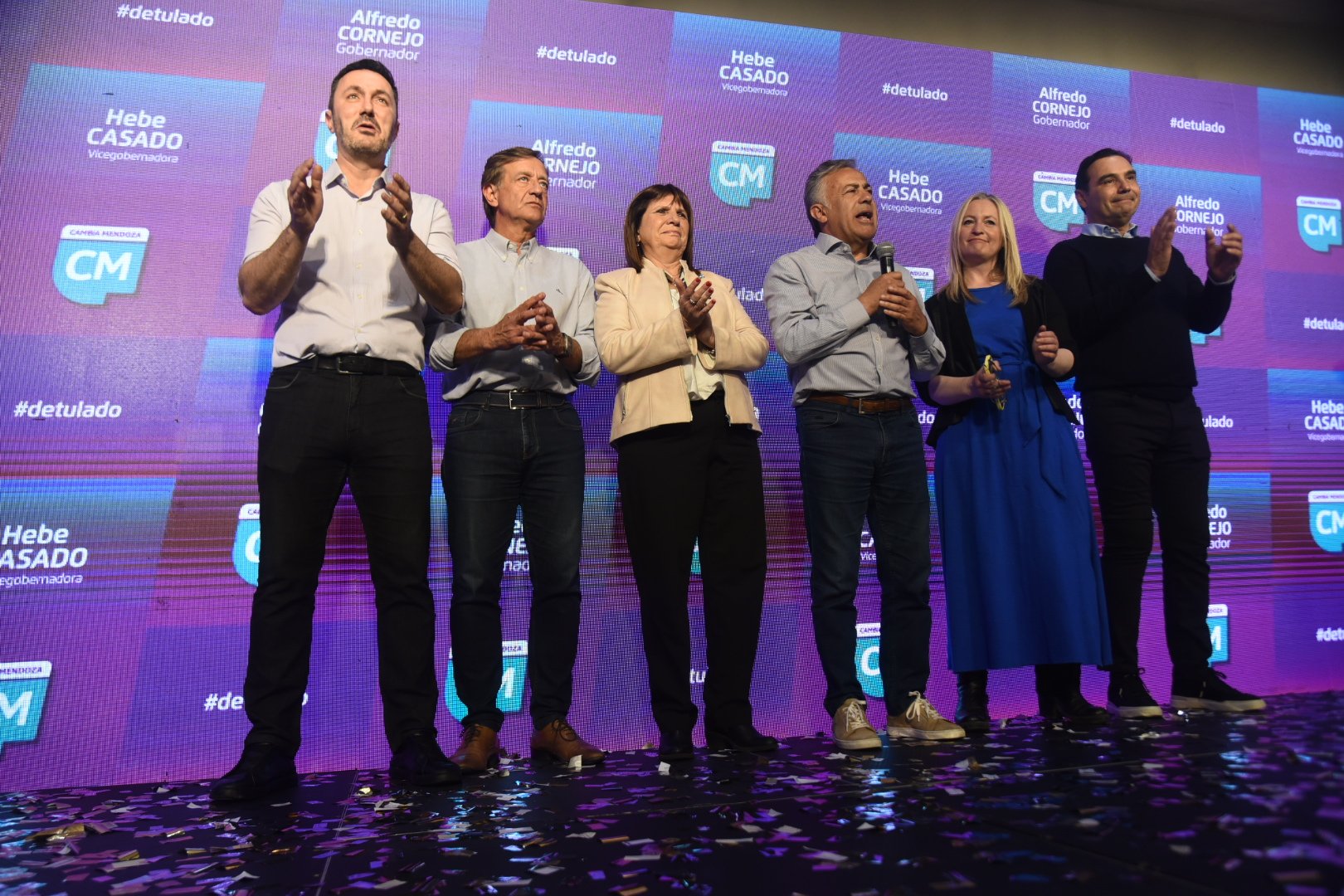 Cornejo ganó Mendoza por 10 puntos y pidió por "Patricia presidenta"