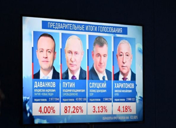 Putin obtuvo su quinto mandato con récord de participación y de votos