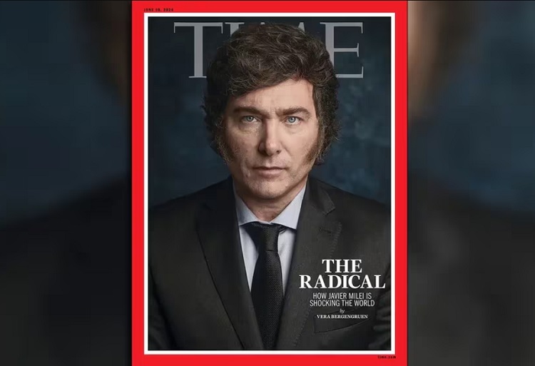 Milei en la tapa de la revista Time: lo caracterizan como "el radical"