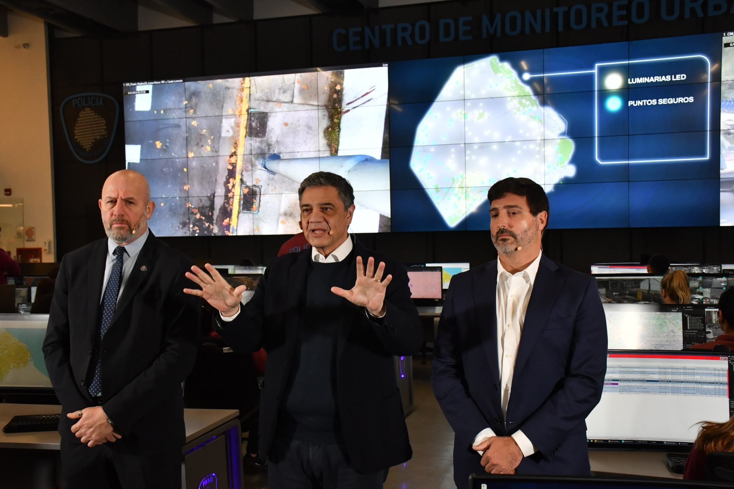 Parques Seguros: Macri anunció policías, tótems de alerta y cámaras infrarrojas