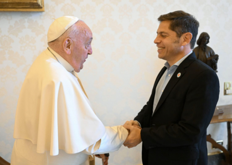 Audiencia en clave política: Kicillof fue recibido por el Papa Francisco