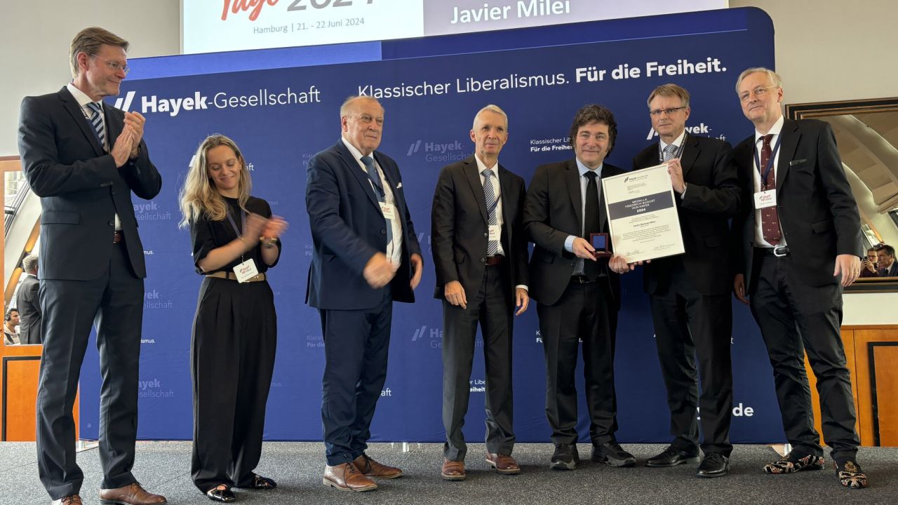 Milei, en Alemania: "Desde el primer momento intentaron un golpe de Estado"