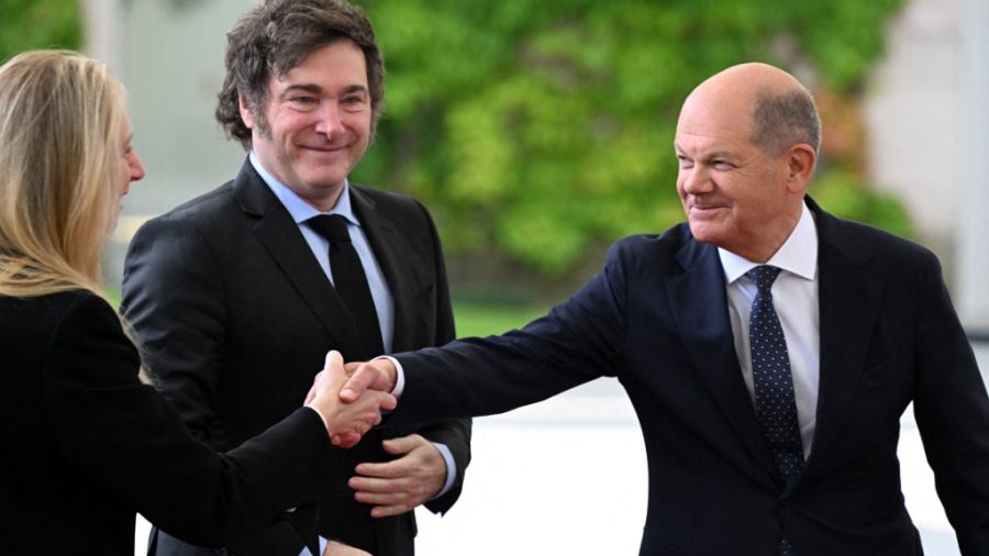 Reunión light entre Milei y el canciller alemán, Olaf Scholz