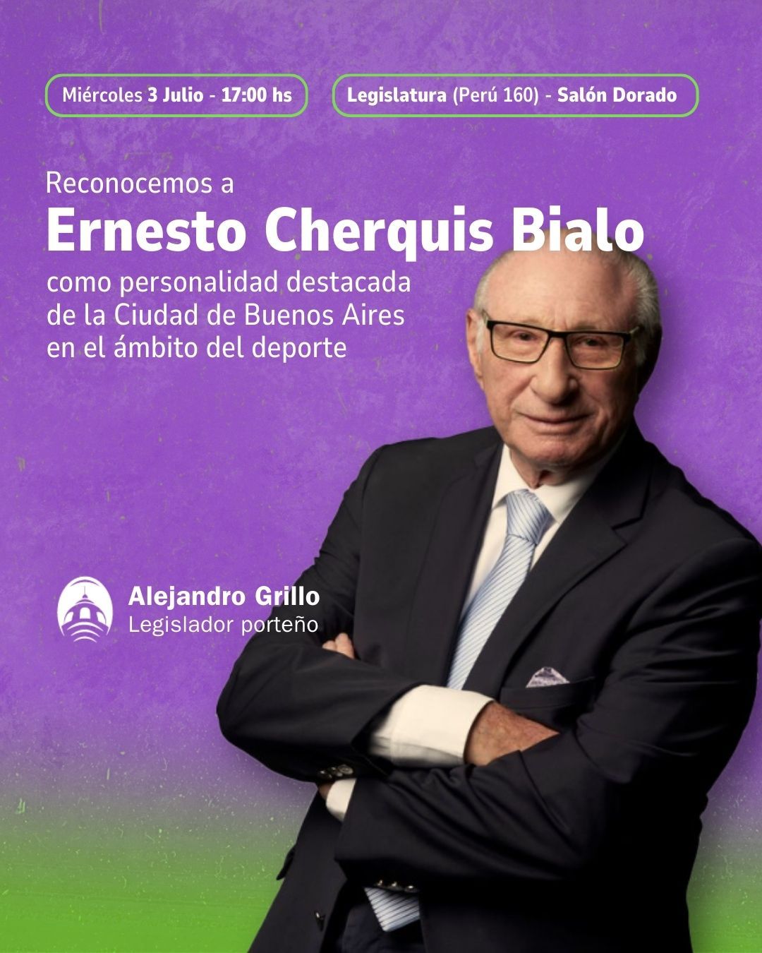 Cherquis Bialo será homenajeado en la Legislatura porteña