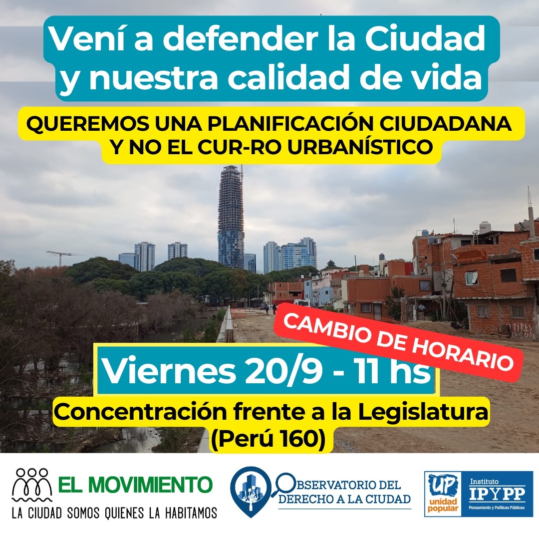 Marcharán a la Legislatura porteña en contra del Código Urbanístico