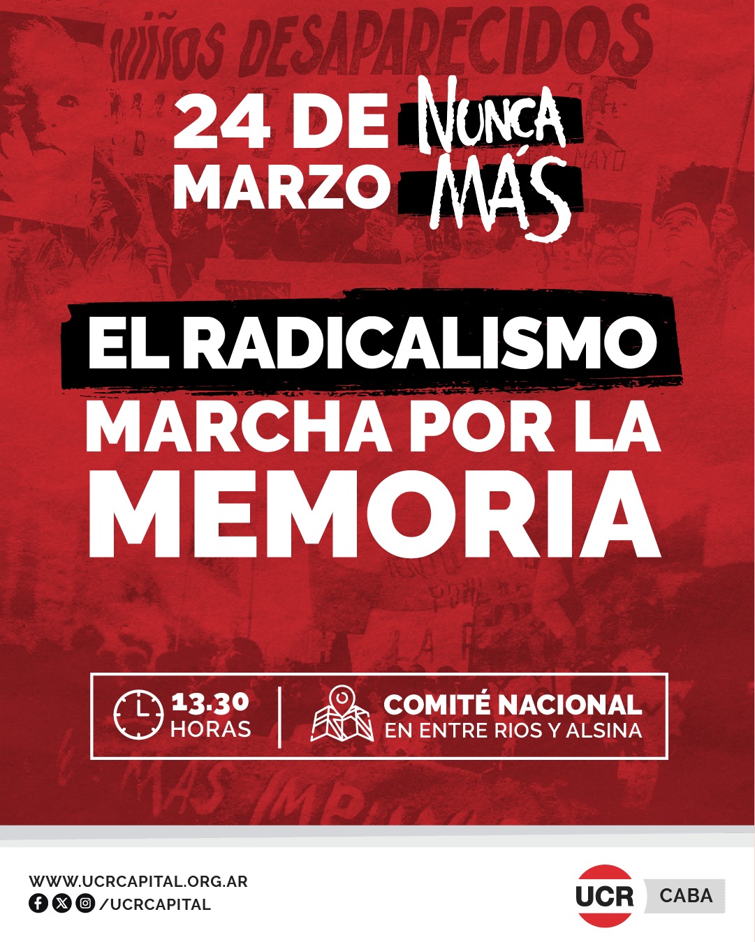 Los radicales porteños se movilizan el 24 de marzo