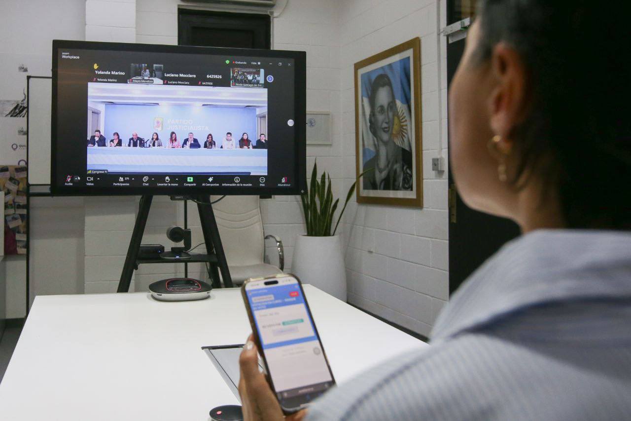 Zoom, ausencias e intervenciones: los matices del Congreso del PJ