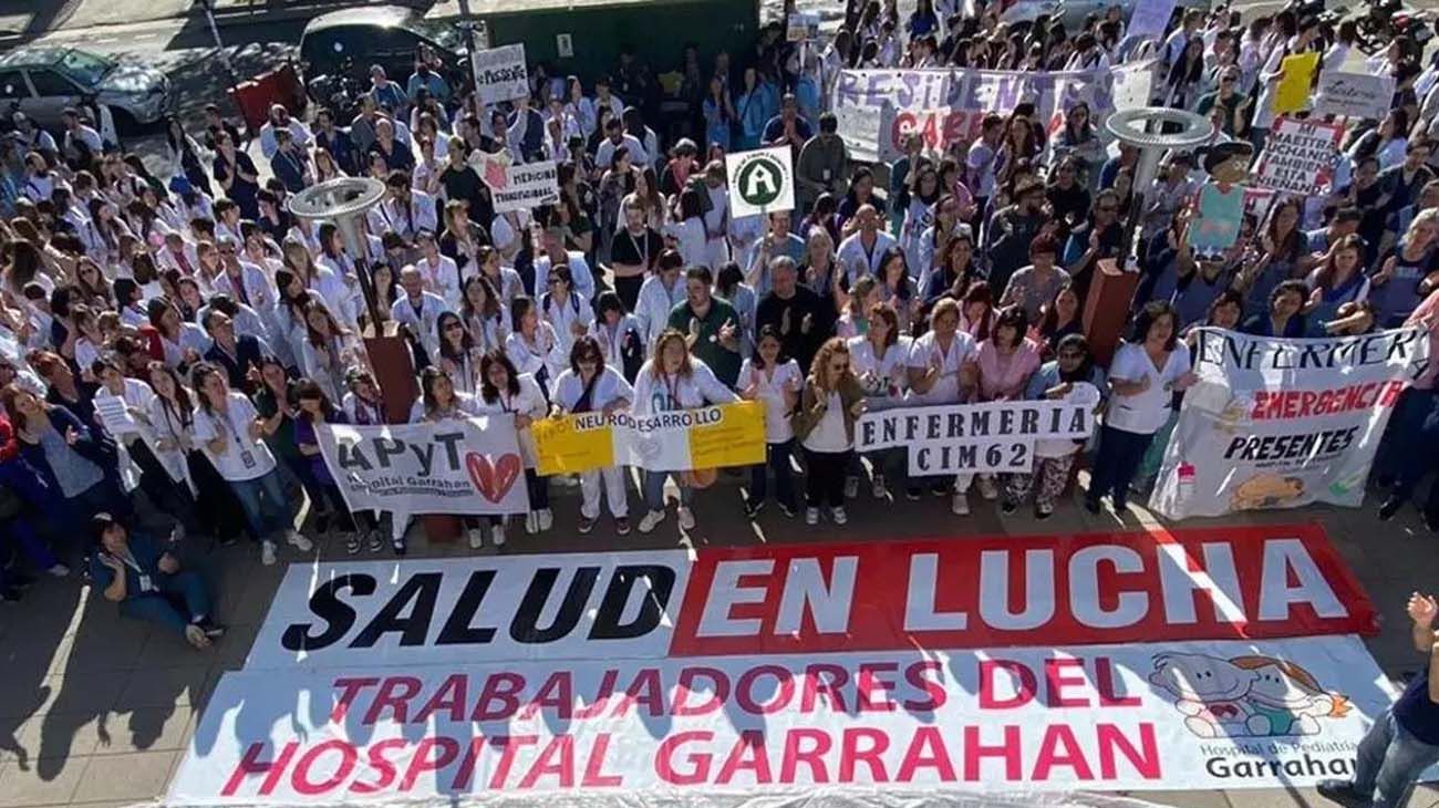Crisis en el Garrahan: nuevo paro y rechazo a recortes del Gobierno