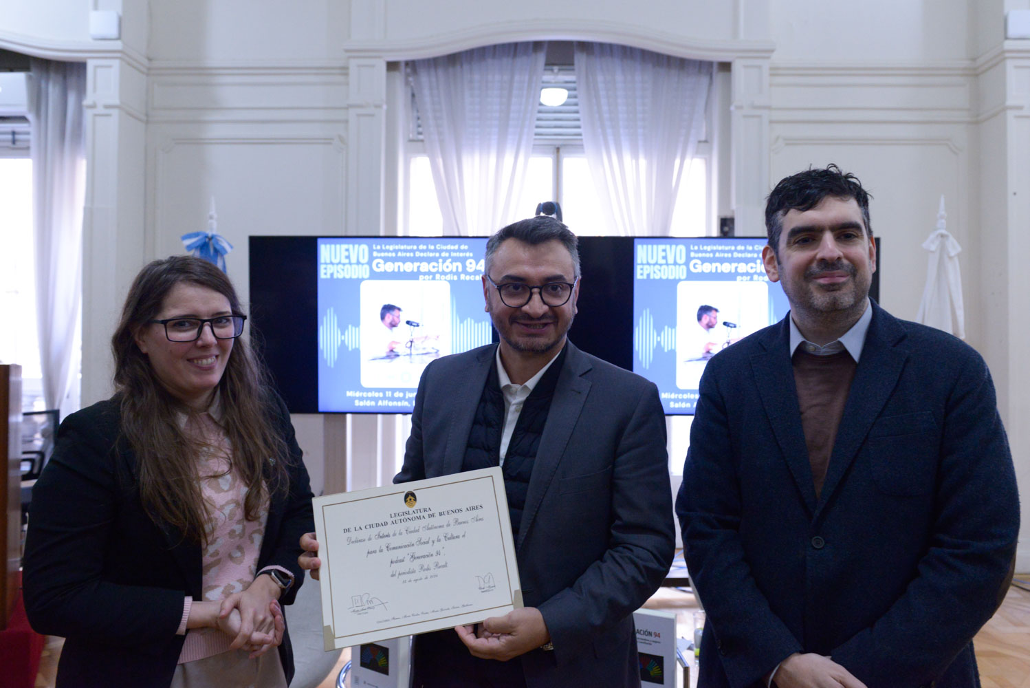 La Legislatura distinguió a Rodis Recalt por su podcast Generación 94