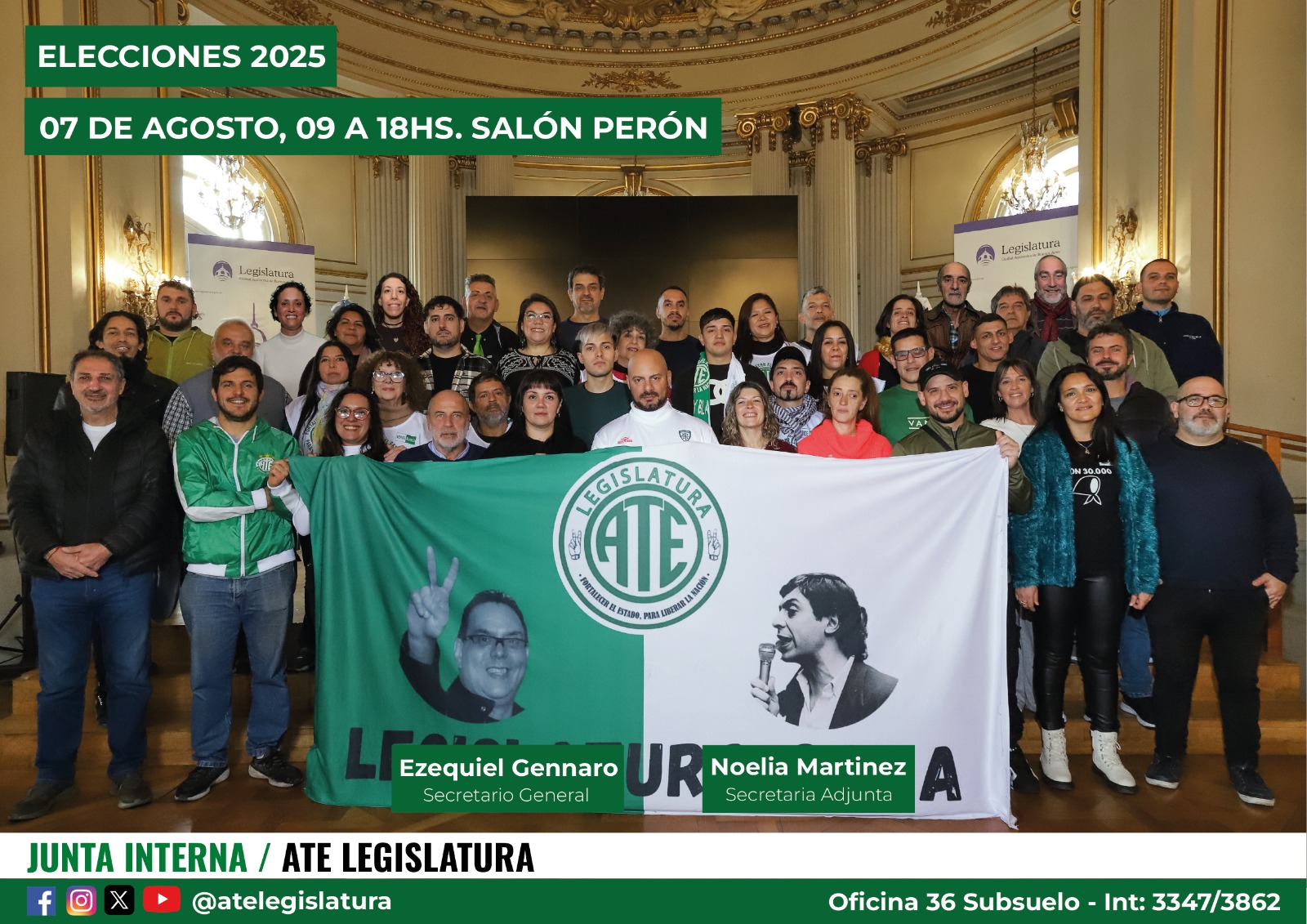 ATE Legislatura elige su Junta Interna: jornada clave para los trabajadores