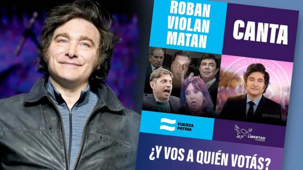 Los ataques de Milei no paran: "Roban, violan, matan"