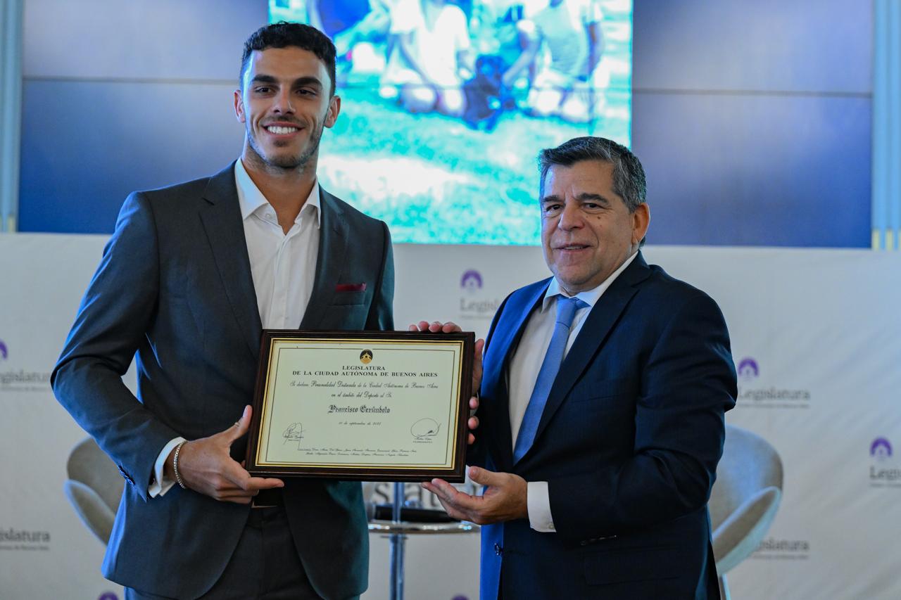 Cerúndolo fue reconocido como Personalidad Destacada del Deporte 